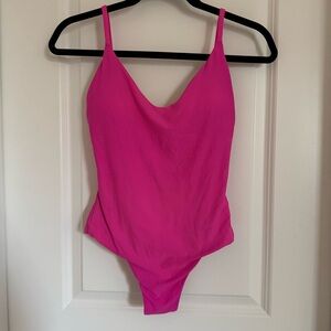J. Crew Neon Pink One piece Swimsuit, 2